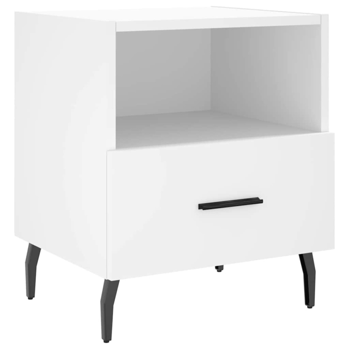 vidaXL Κομοδίνα 2 τεμ. Λευκά 40 x 35 x 47,5 εκ. από Επεξεργασμένο Ξύλο