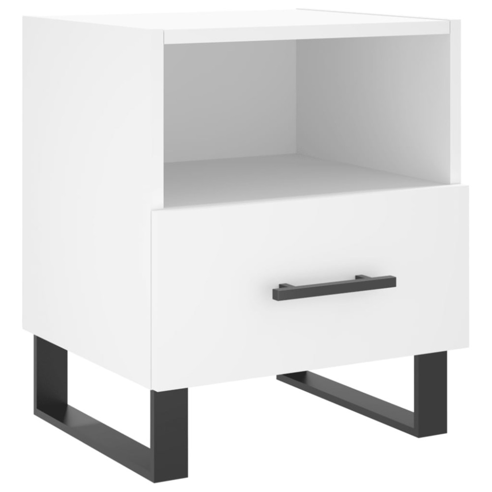 vidaXL Κομοδίνο Λευκό 40 x 35 x 47,5 εκ. από Επεξεργασμένο Ξύλο