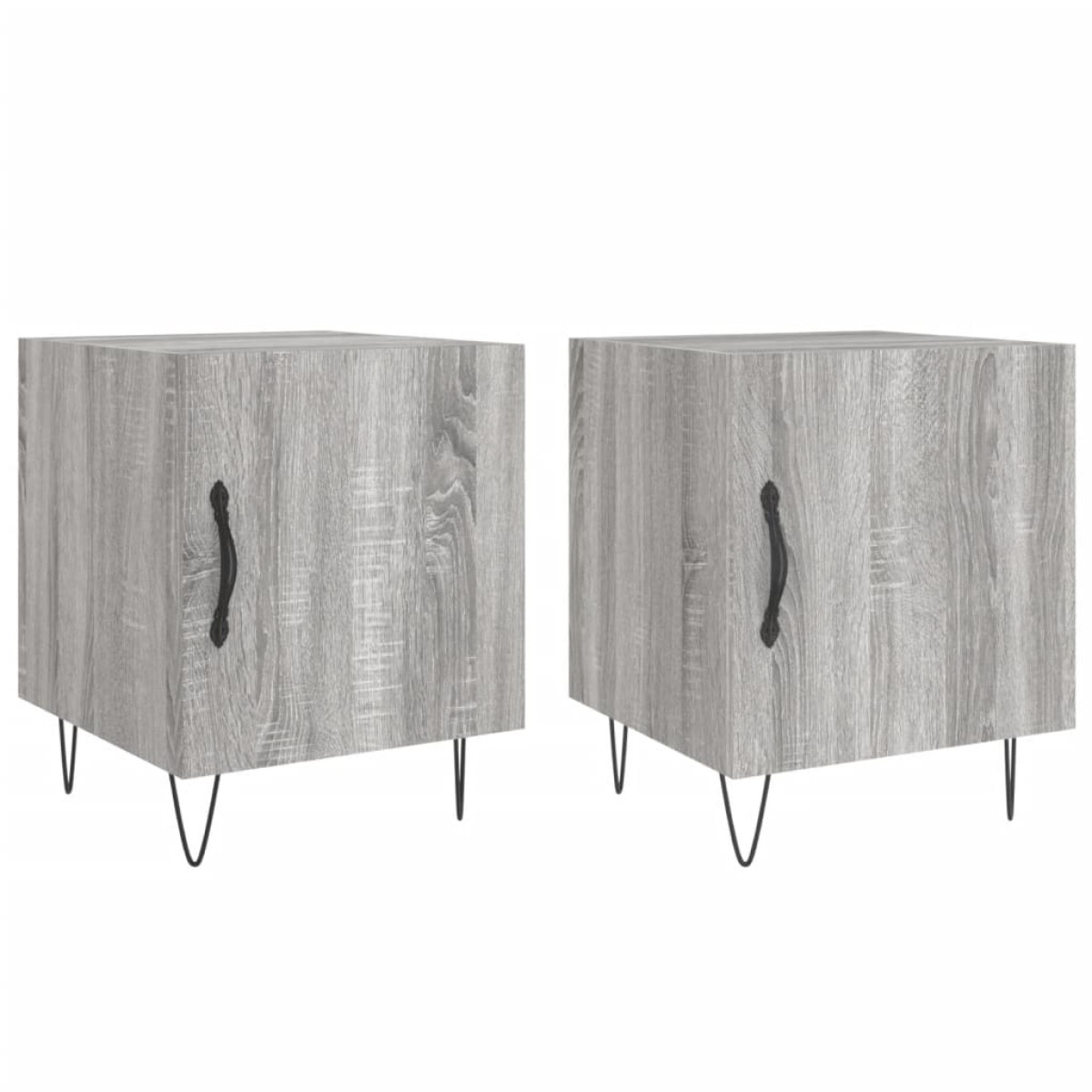 vidaXL Κομοδίνα 2 τεμ. Γκρι Sonoma 40 x 40 x 50 εκ. από Επεξεργ. Ξύλο
