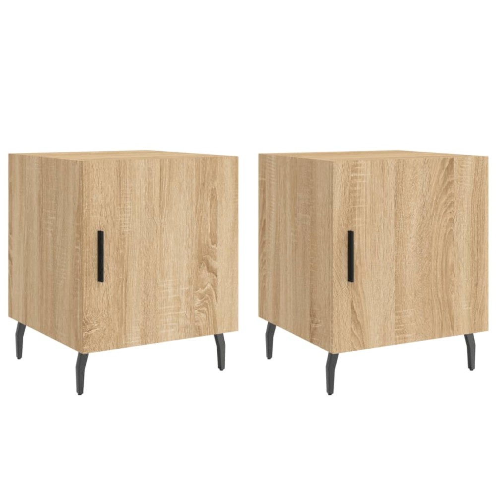 vidaXL Κομοδίνα 2 τεμ. Sonoma Δρυς 40x40x50 εκ. από Επεξεργασμένο Ξύλο
