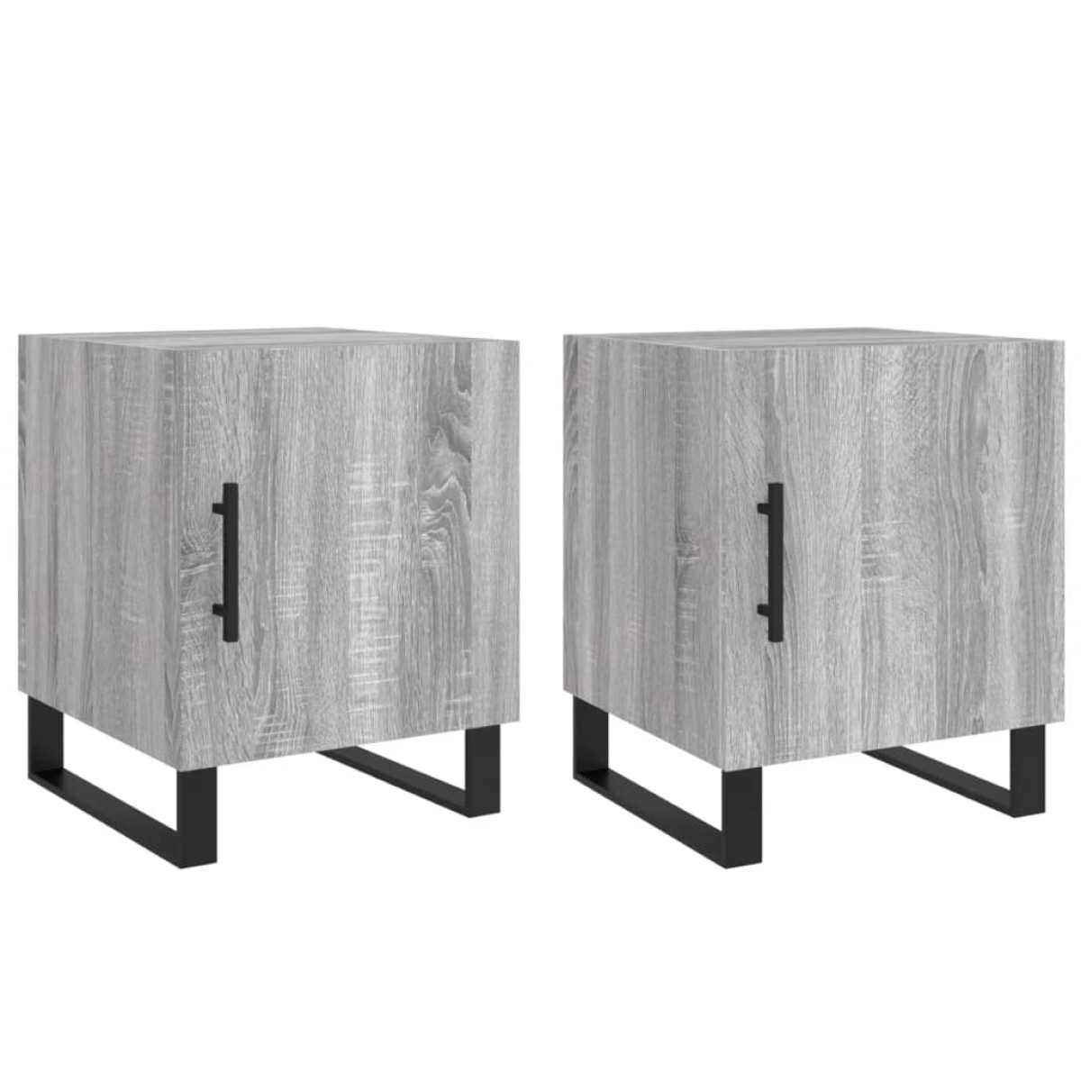 vidaXL Κομοδίνα 2 τεμ. Γκρι Sonoma 40x40x50 εκ. από Επεξεργασμένο Ξύλο