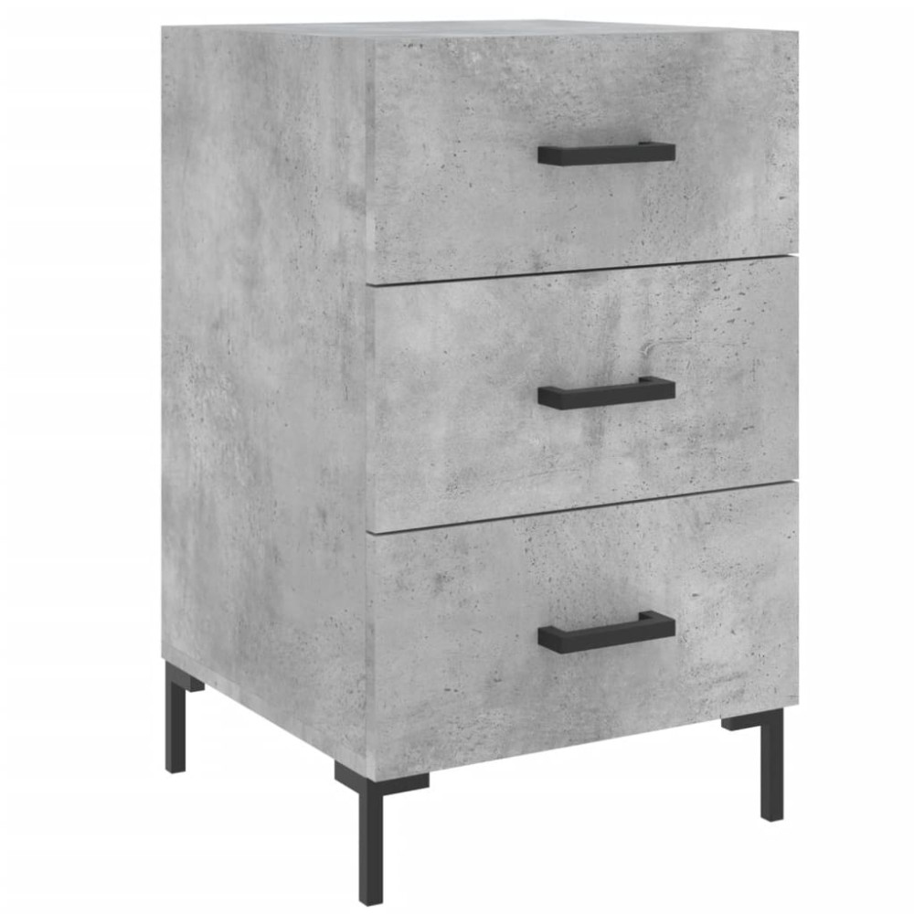 vidaXL Κομοδίνο Γκρι Σκυροδέματος 40x40x66 εκ. από Επεξεργασμένο Ξύλο