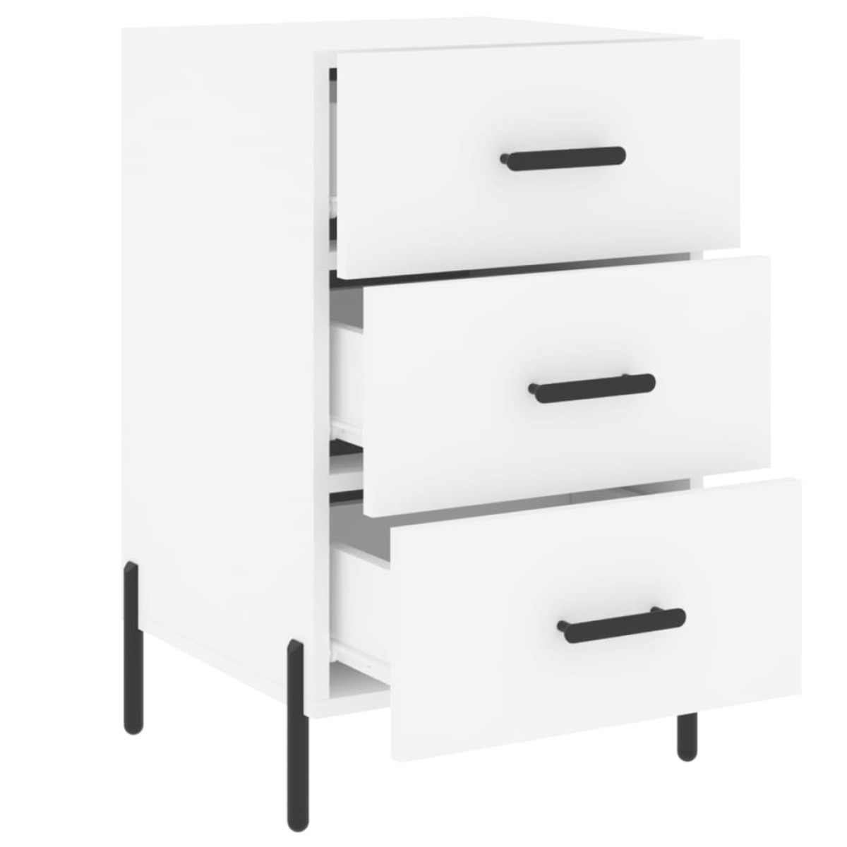 vidaXL Κομοδίνο Λευκό 40 x 40 x 66 εκ. από Επεξεργασμένο Ξύλο