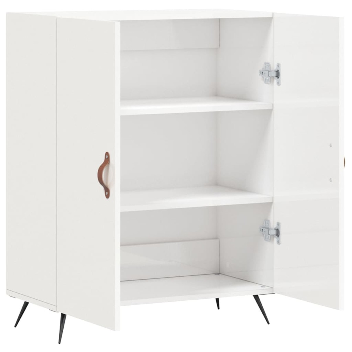 vidaXL Ντουλάπι Γυαλιστερό Λευκό 69,5x34x90 εκ. Επεξεργασμένο Ξύλο