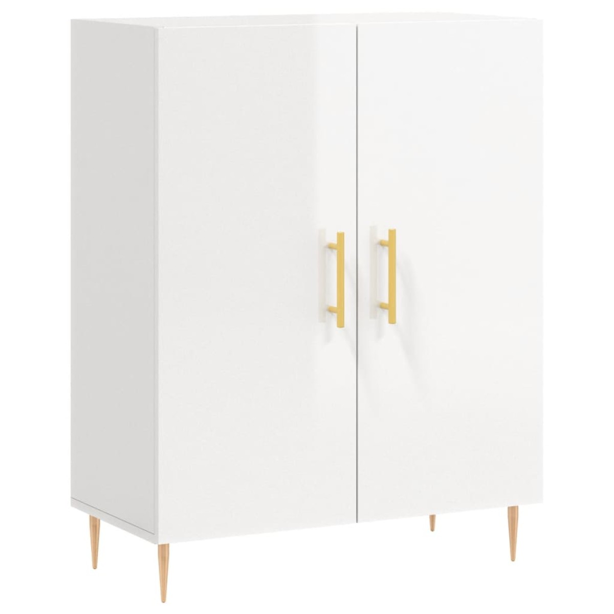 vidaXL Ντουλάπι Γυαλιστερό Λευκό 69,5x34x90 εκ. Επεξεργασμένο Ξύλο