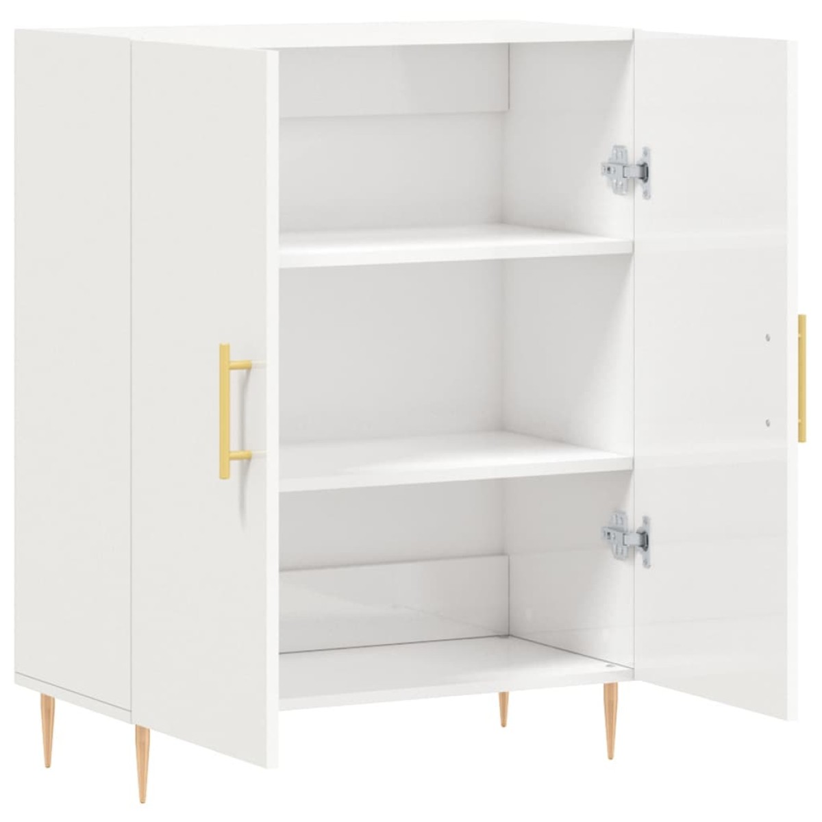 vidaXL Ντουλάπι Γυαλιστερό Λευκό 69,5x34x90 εκ. Επεξεργασμένο Ξύλο