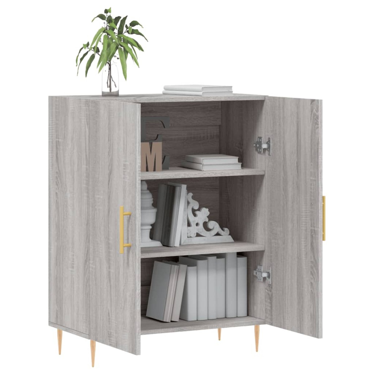 vidaXL Ντουλάπι Γκρι Sonoma 69,5 x 34 x 90 εκ. από Επεξεργασμένο Ξύλο