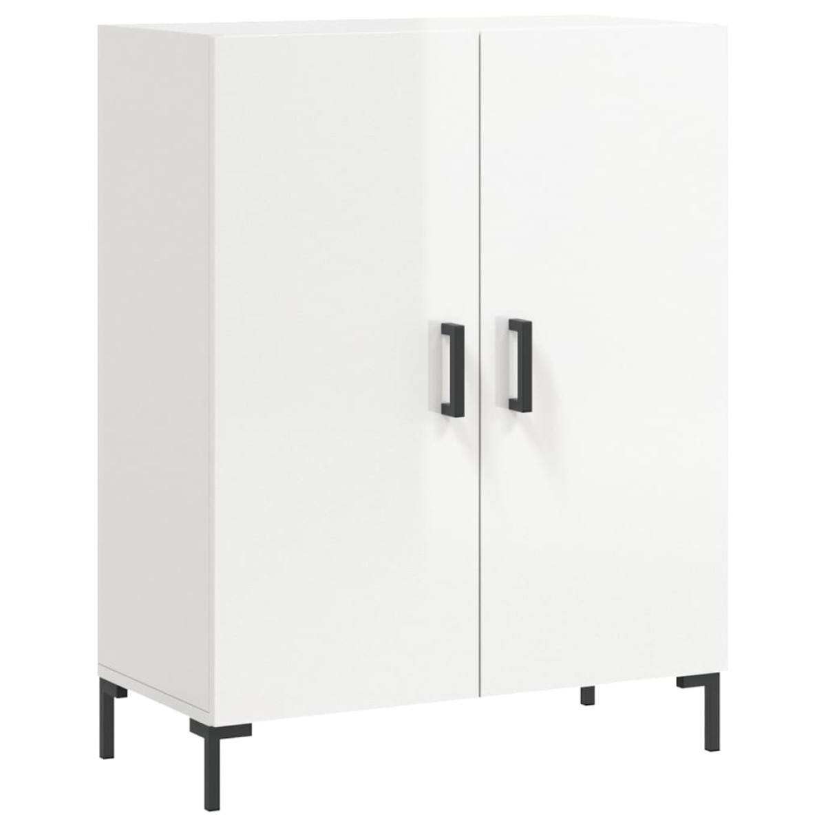 vidaXL Ντουλάπι Γυαλιστερό Λευκό 69,5x34x90 εκ. Επεξεργασμένο Ξύλο