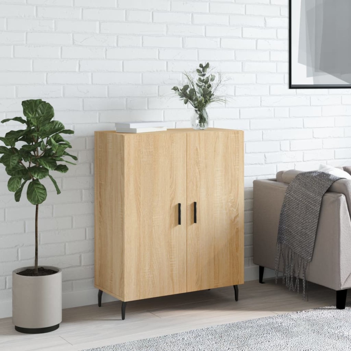 vidaXL Ντουλάπι Sonoma Δρυς 69,5 x 34 x 90 εκ. από Επεξεργασμένο Ξύλο