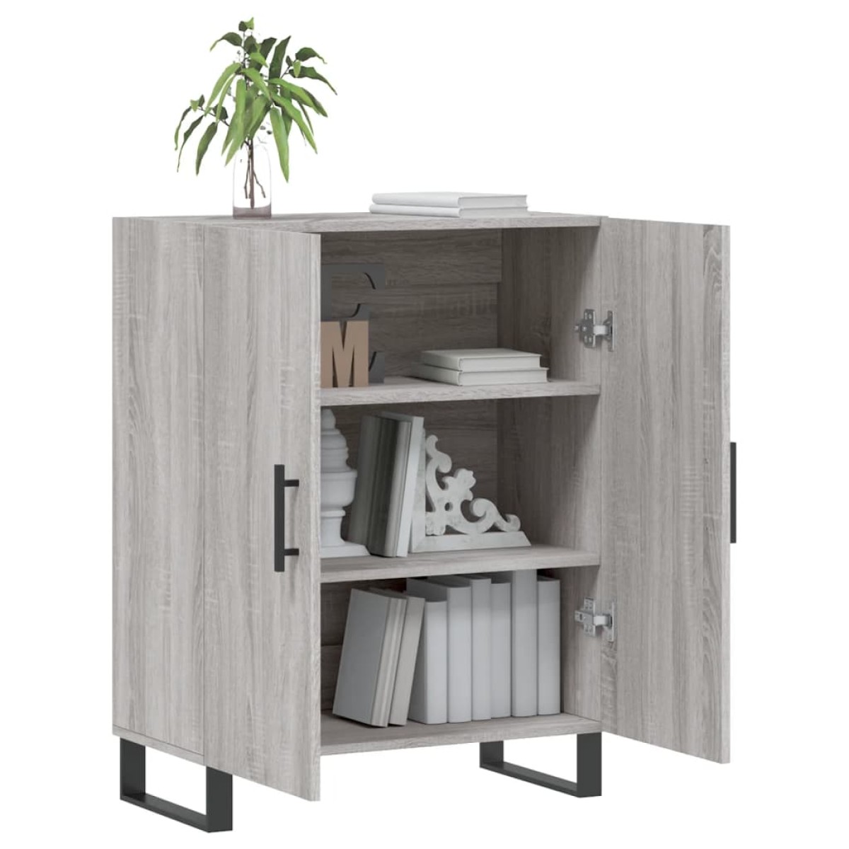 vidaXL Ντουλάπι Γκρι Sonoma 69,5 x 34 x 90 εκ. από Επεξεργασμένο Ξύλο