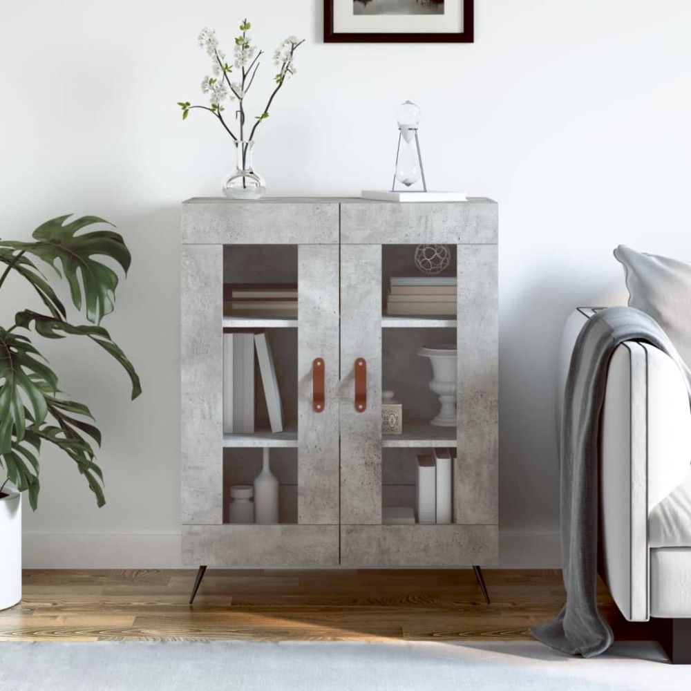 vidaXL Ντουλάπι Γκρι Σκυροδέματος 69,5x34x90 εκ. Επεξεργασμένο Ξύλο