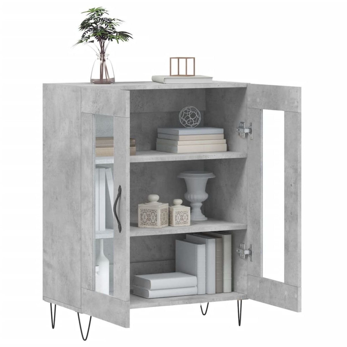 vidaXL Ντουλάπι Γκρι Σκυροδέματος 69,5x34x90 εκ. Επεξεργασμένο Ξύλο