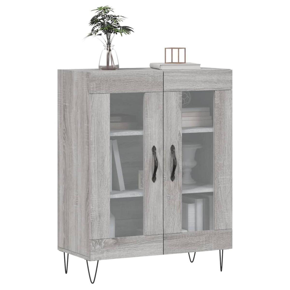 vidaXL Ντουλάπι Γκρι Sonoma 69,5 x 34 x 90 εκ. από Επεξεργασμένο Ξύλο