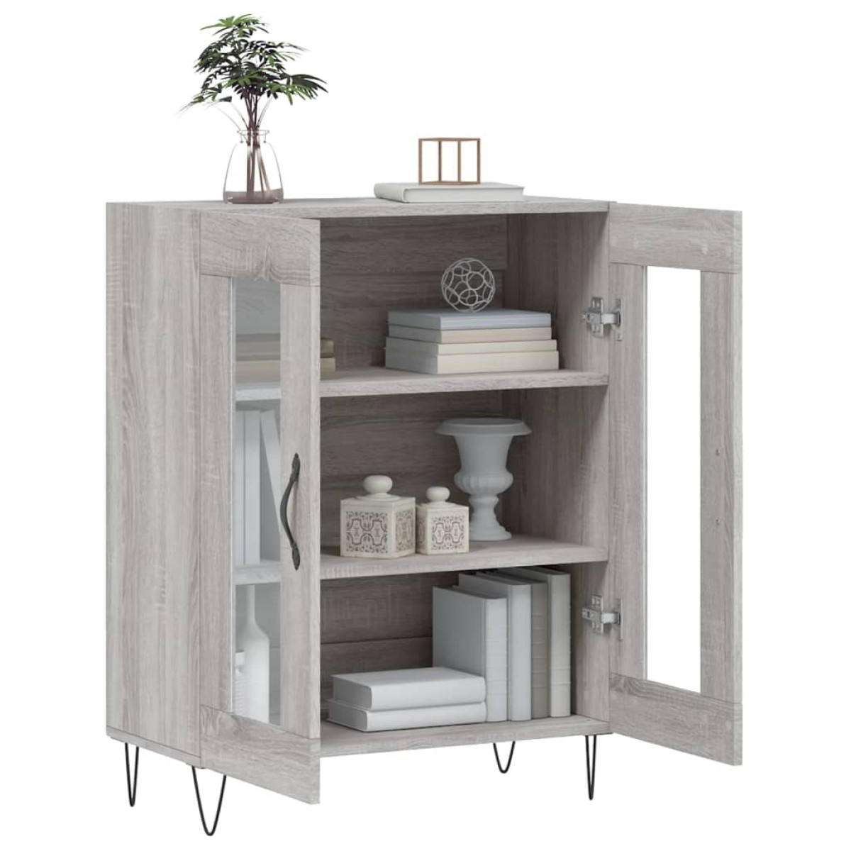 vidaXL Ντουλάπι Γκρι Sonoma 69,5 x 34 x 90 εκ. από Επεξεργασμένο Ξύλο