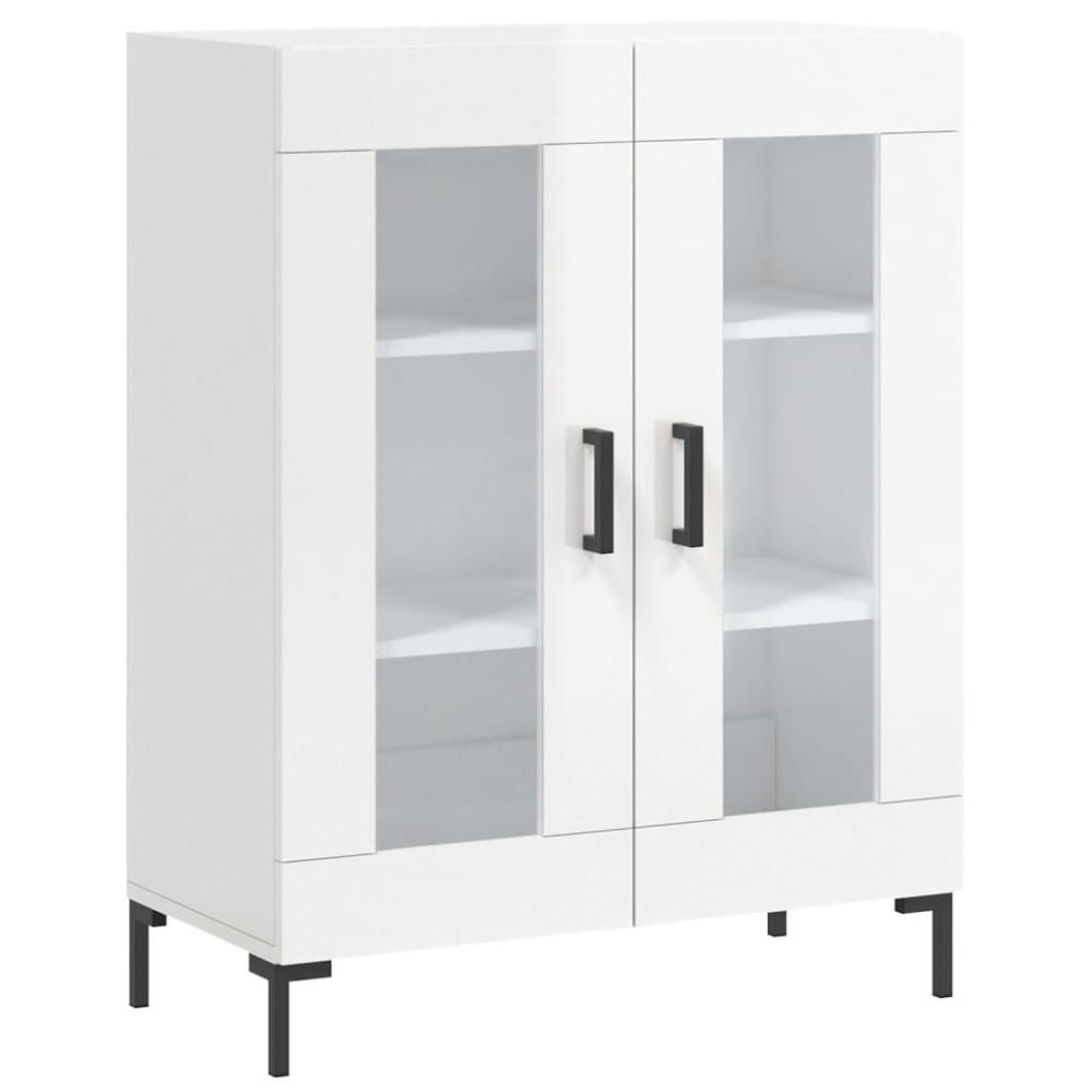 vidaXL Ντουλάπι Γυαλιστερό Λευκό 69,5x34x90 εκ. Επεξεργασμένο Ξύλο