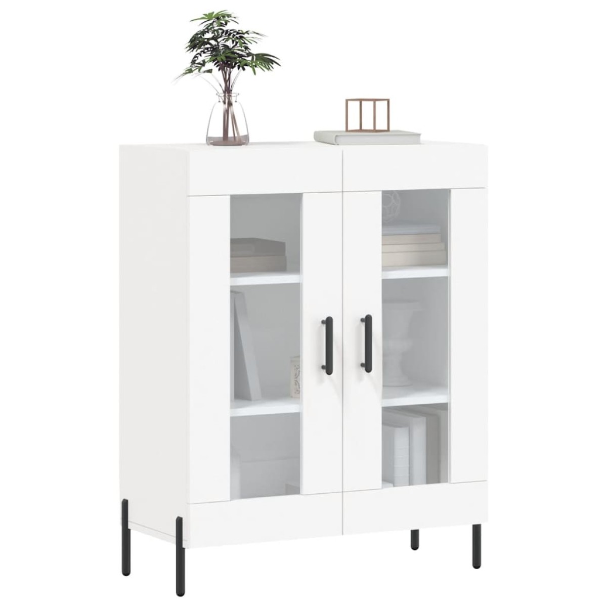 vidaXL Ντουλάπι Λευκό 69,5 x 34 x 90 εκ. από Επεξεργασμένο Ξύλο