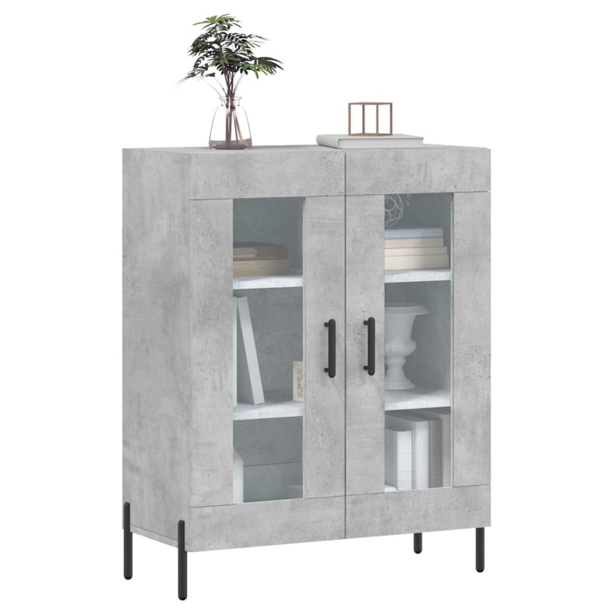 vidaXL Ντουλάπι Γκρι Σκυροδέματος 69,5x34x90 εκ. Επεξεργασμένο Ξύλο