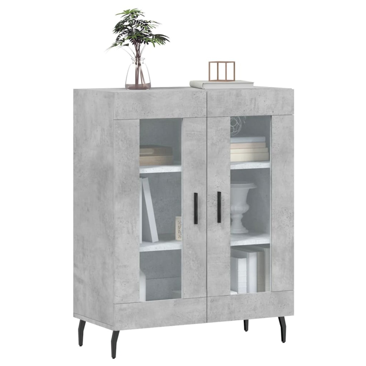 vidaXL Ντουλάπι Γκρι Σκυροδέματος 69,5x34x90 εκ. Επεξεργασμένο Ξύλο