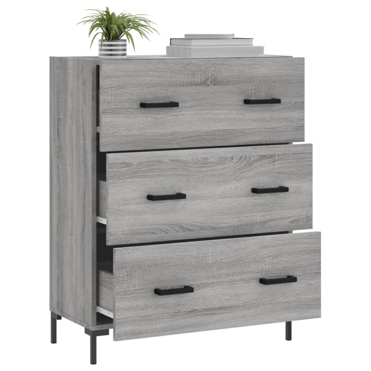 vidaXL Ντουλάπι Γκρι Sonoma 69,5 x 34 x 90 εκ. από Επεξεργασμένο Ξύλο