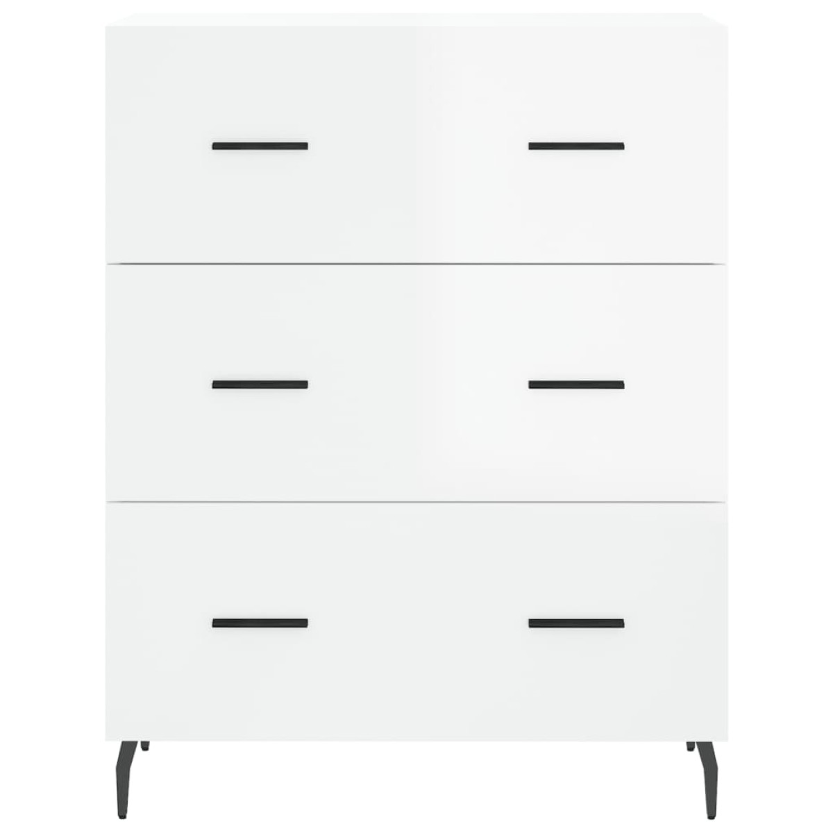 vidaXL Ντουλάπι Γυαλιστερό Λευκό 69,5x34x90 εκ. Επεξεργασμένο Ξύλο