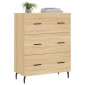 vidaXL Ντουλάπι Sonoma Δρυς 69,5 x 34 x 90 εκ. από Επεξεργασμένο Ξύλο