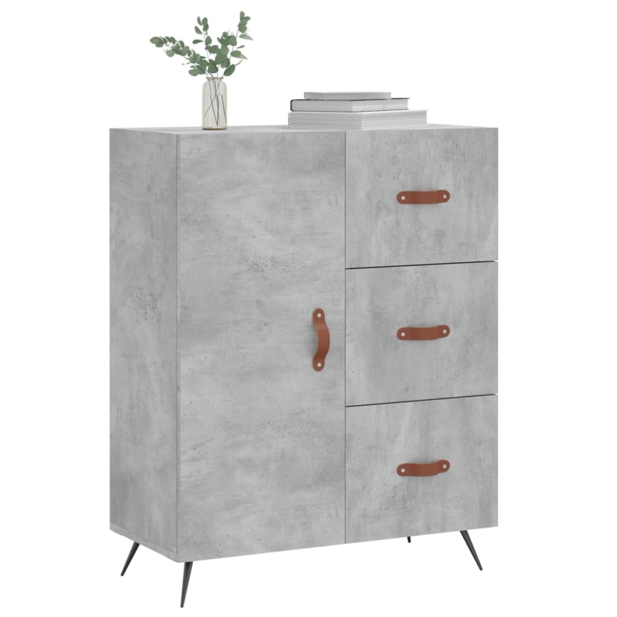 vidaXL Ντουλάπι Γκρι Σκυροδέματος 69,5x34x90 εκ. Επεξεργασμένο Ξύλο