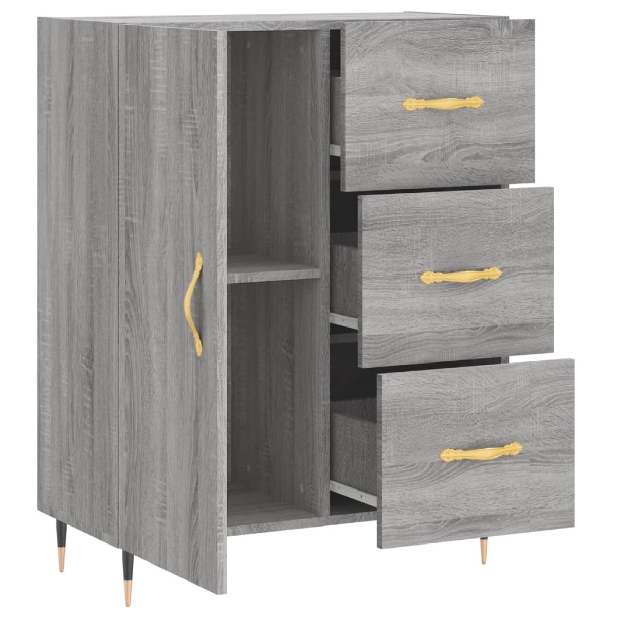 vidaXL Ντουλάπι Γκρι Sonoma 69,5 x 34 x 90 εκ. από Επεξεργασμένο Ξύλο
