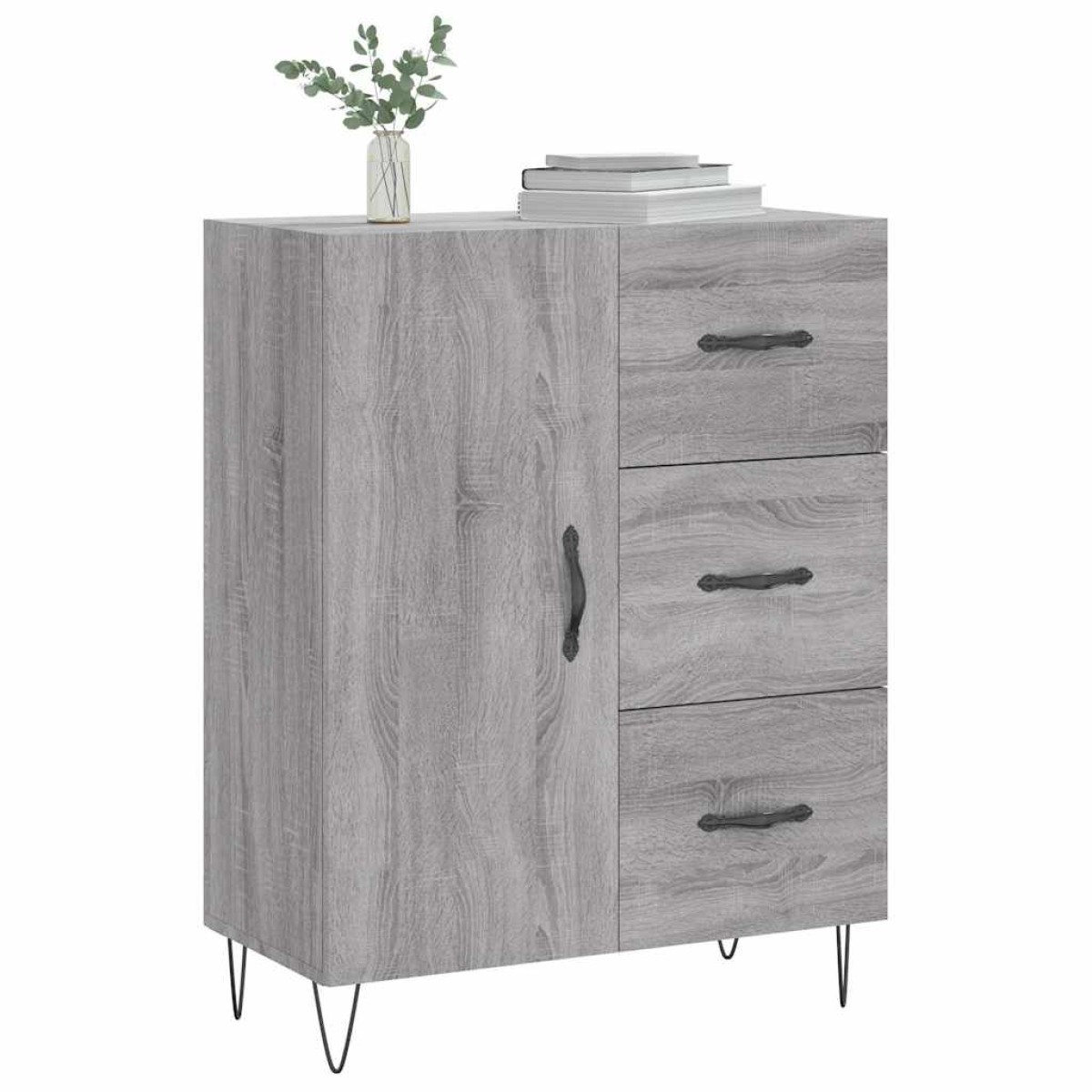 vidaXL Ντουλάπι Γκρι Sonoma 69,5 x 34 x 90 εκ. από Επεξεργασμένο Ξύλο