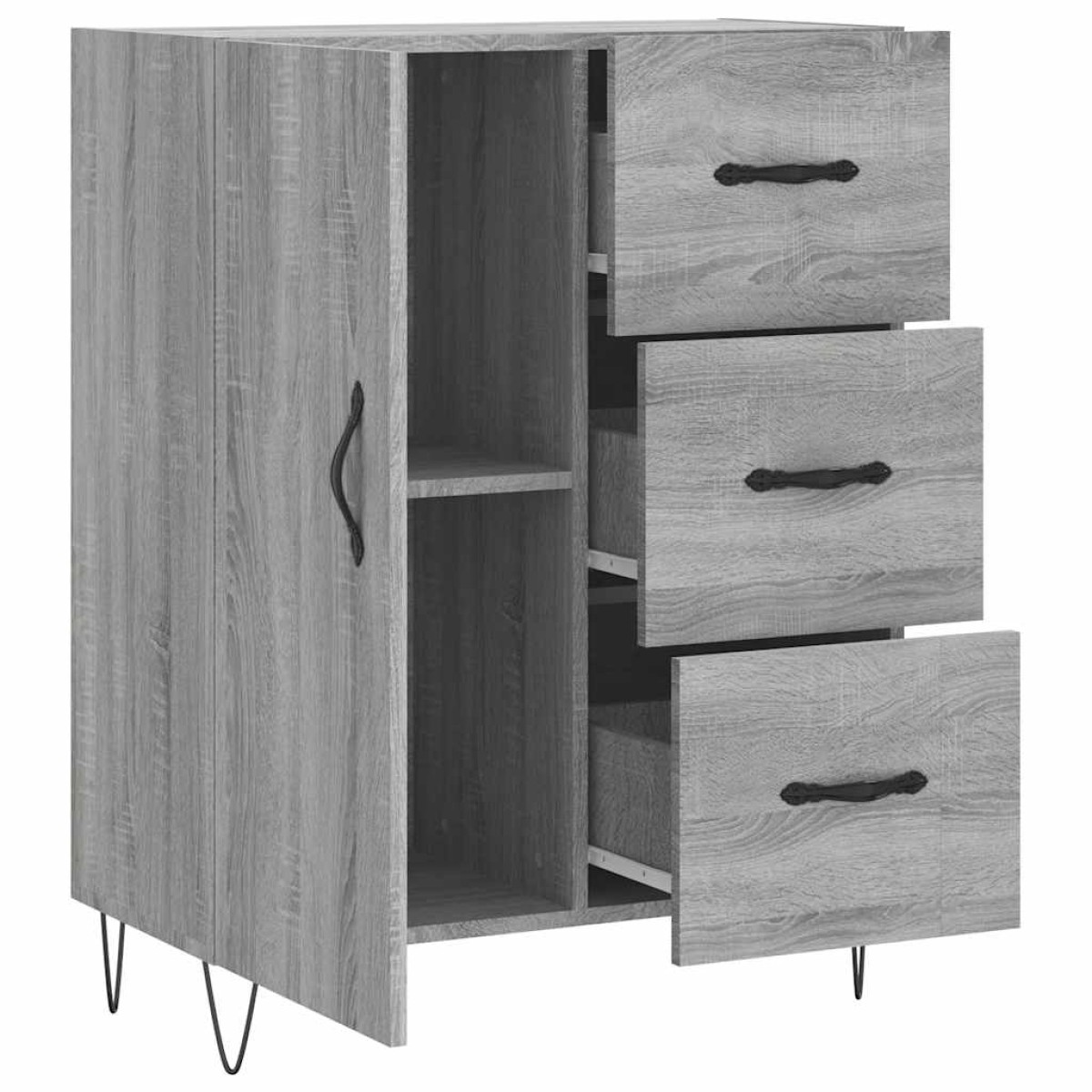 vidaXL Ντουλάπι Γκρι Sonoma 69,5 x 34 x 90 εκ. από Επεξεργασμένο Ξύλο