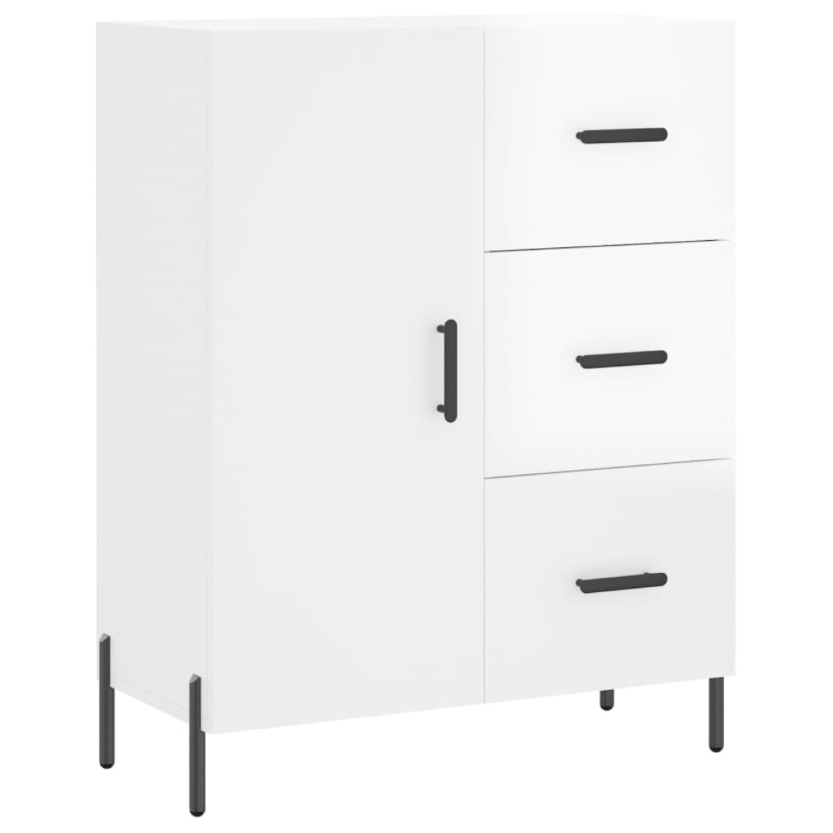 vidaXL Ντουλάπι Γυαλιστερό Λευκό 69,5x34x90 εκ. Επεξεργασμένο Ξύλο