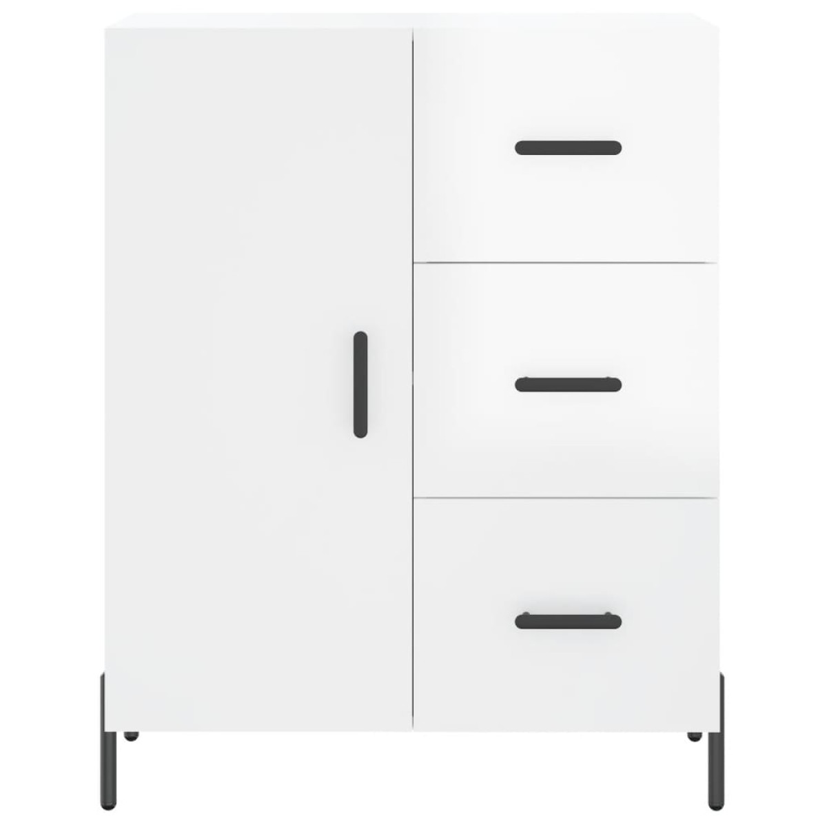 vidaXL Ντουλάπι Γυαλιστερό Λευκό 69,5x34x90 εκ. Επεξεργασμένο Ξύλο