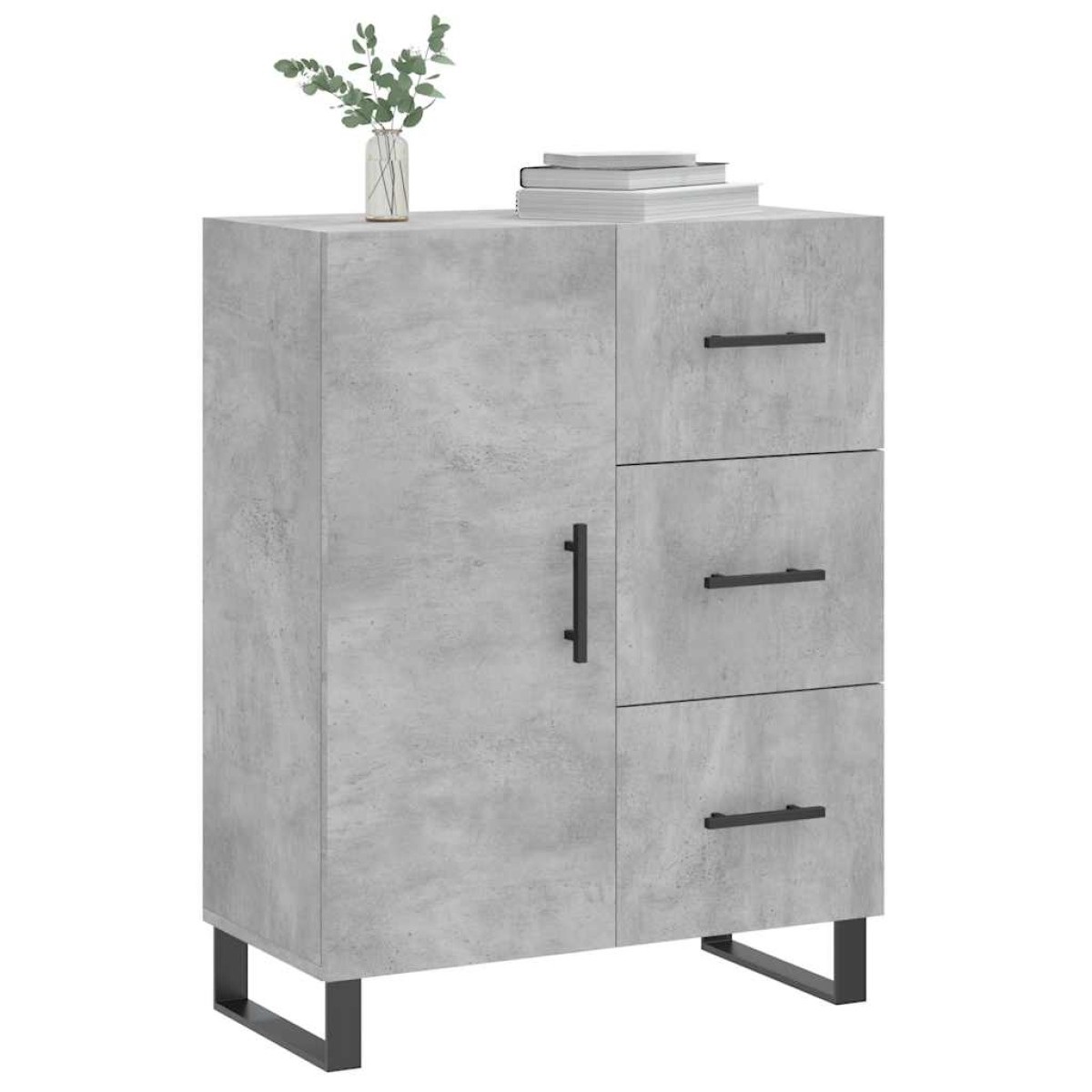 vidaXL Ντουλάπι Γκρι Σκυροδέματος 69,5x34x90 εκ. Επεξεργασμένο Ξύλο