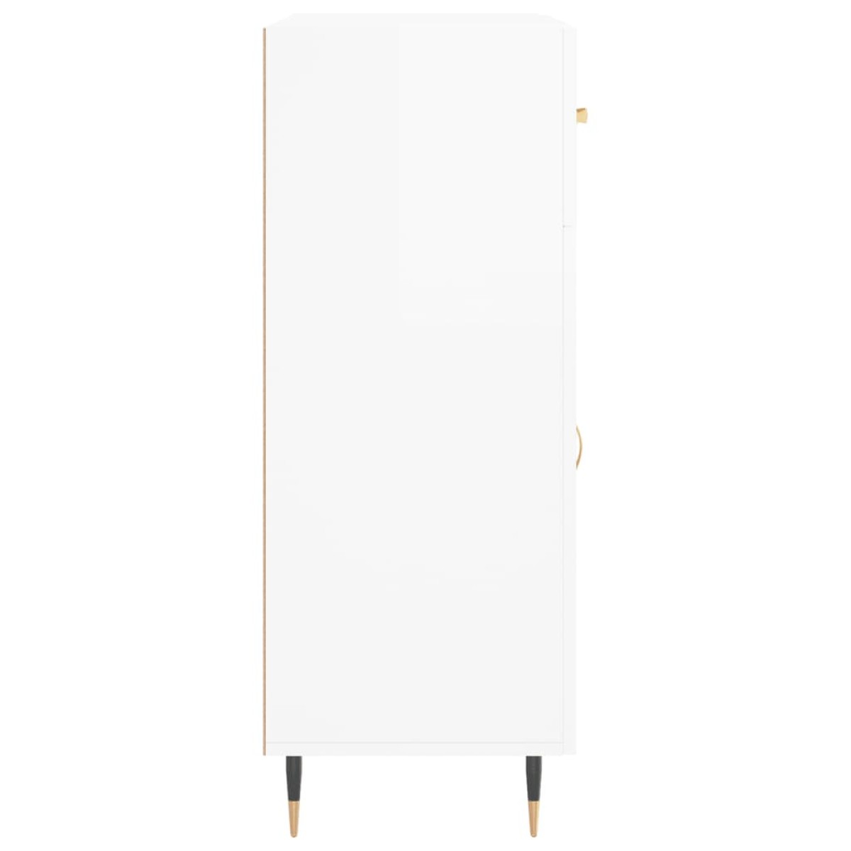 vidaXL Ντουλάπι Γυαλιστερό Λευκό 69,5x34x90 εκ. Επεξεργασμένο Ξύλο