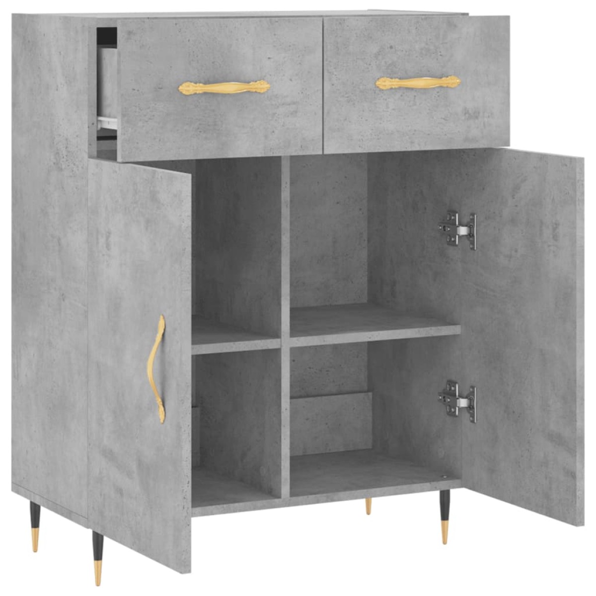 vidaXL Ντουλάπι Γκρι Σκυροδέματος 69,5x34x90 εκ. Επεξεργασμένο Ξύλο