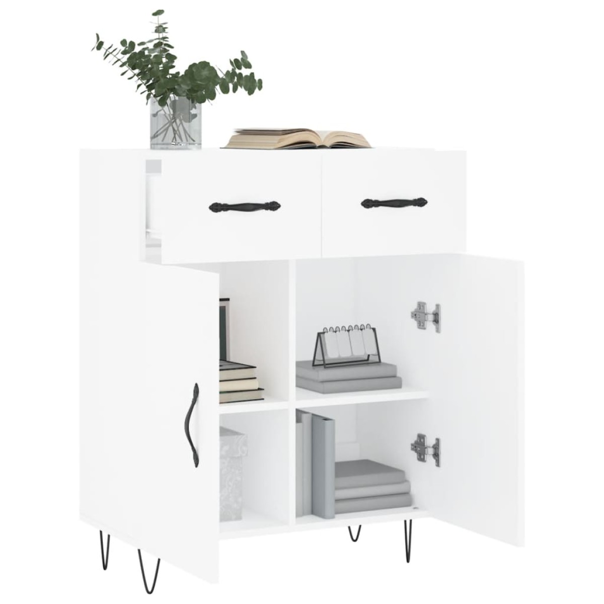 vidaXL Ντουλάπι Λευκό 69,5 x 34 x 90 εκ. από Επεξεργασμένο Ξύλο