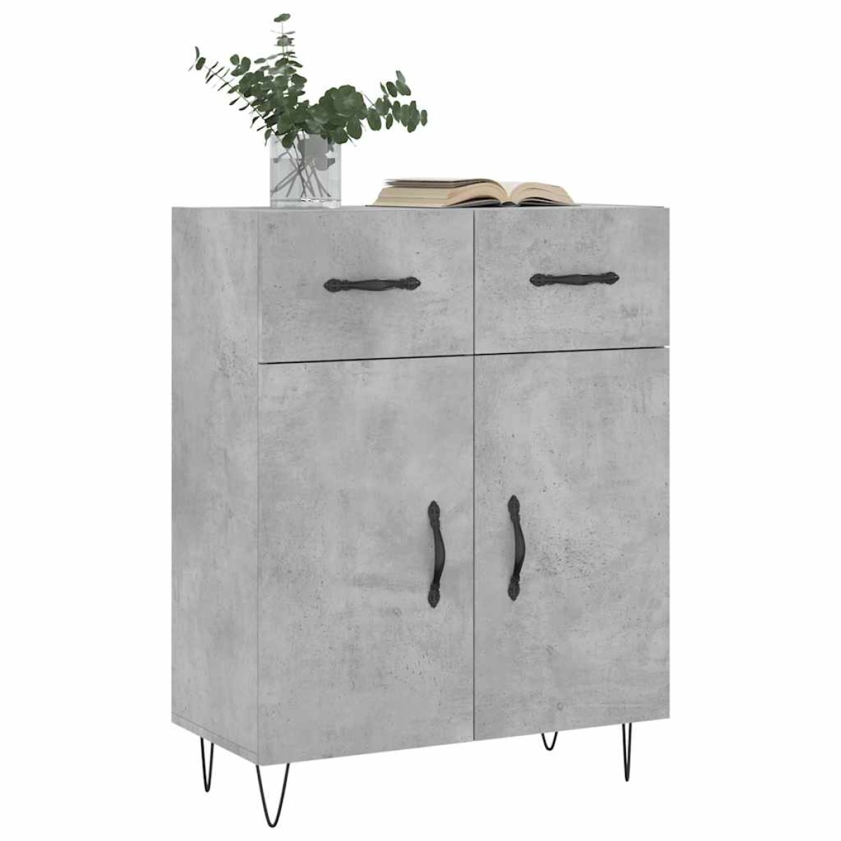 vidaXL Ντουλάπι Γκρι Σκυροδέματος 69,5x34x90 εκ. Επεξεργασμένο Ξύλο