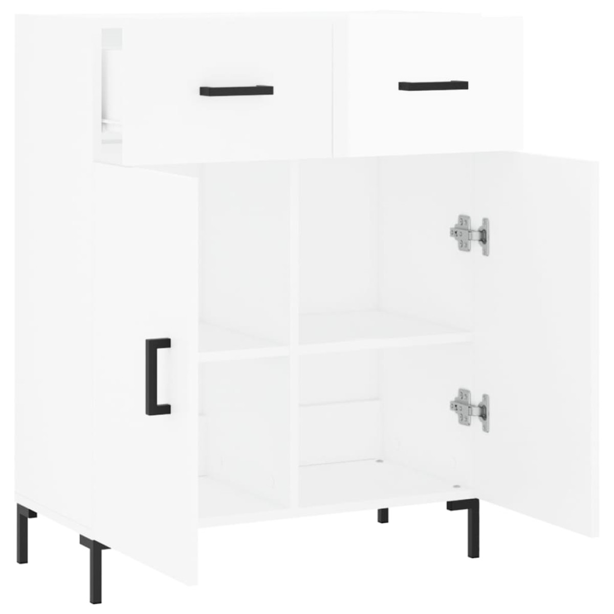 vidaXL Ντουλάπι Γυαλιστερό Λευκό 69,5x34x90 εκ. Επεξεργασμένο Ξύλο