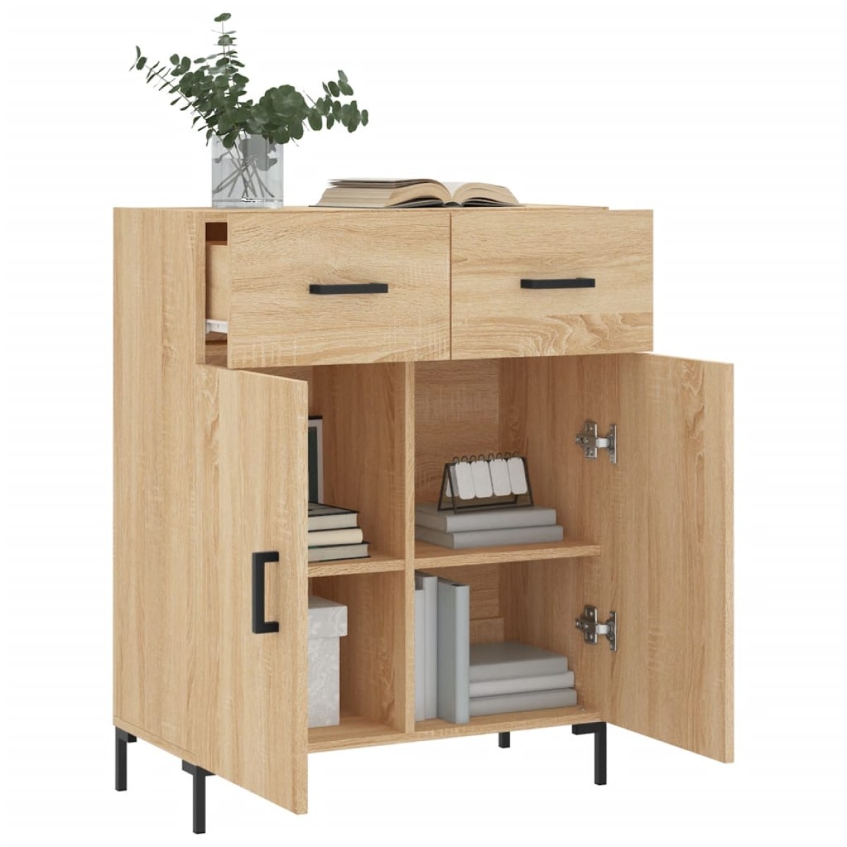 vidaXL Ντουλάπι Sonoma Δρυς 69,5 x 34 x 90 εκ. από Επεξεργασμένο Ξύλο