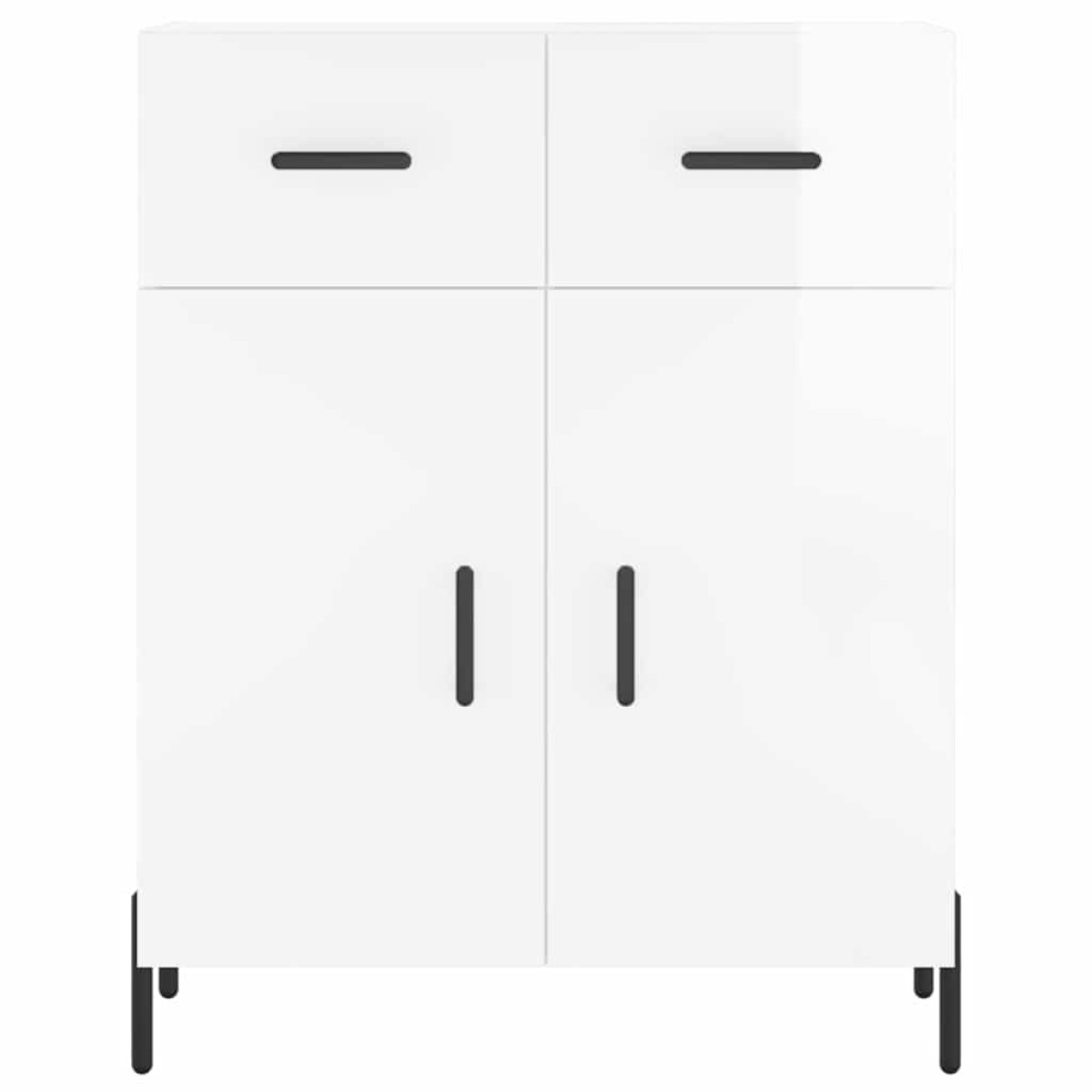vidaXL Ντουλάπι Γυαλιστερό Λευκό 69,5x34x90 εκ. Επεξεργασμένο Ξύλο