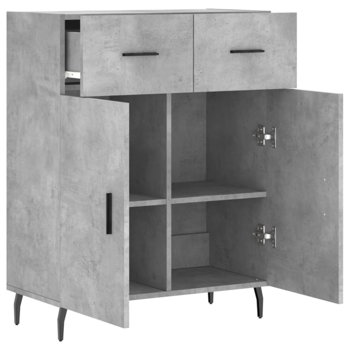 vidaXL Ντουλάπι Γκρι Σκυροδέματος 69,5x34x90 εκ. Επεξεργασμένο Ξύλο
