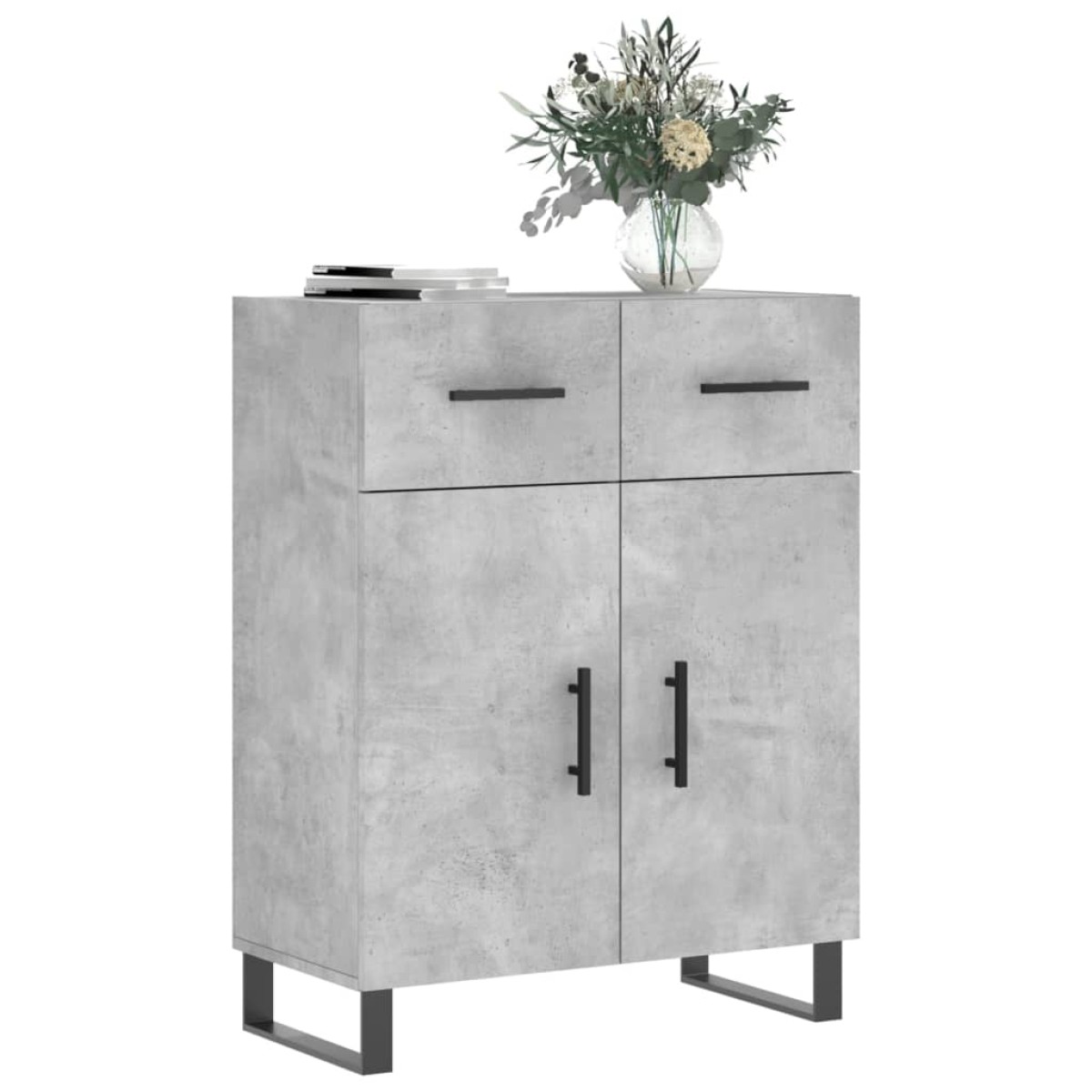 vidaXL Ντουλάπι Γκρι Σκυροδέματος 69,5x34x90 εκ. Επεξεργασμένο Ξύλο