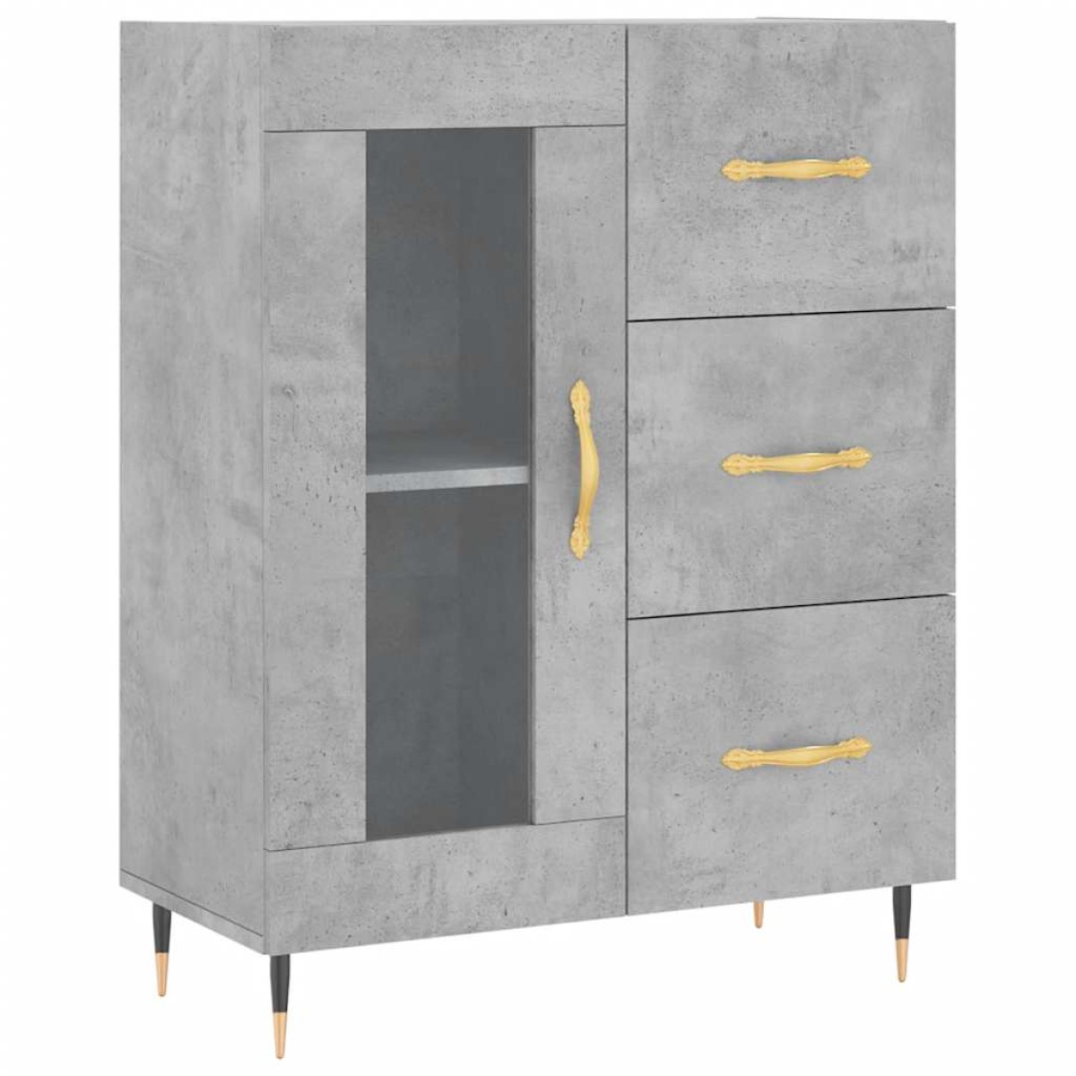 vidaXL Ντουλάπι Γκρι Σκυροδέματος 69,5x34x90 εκ. Επεξεργασμένο Ξύλο