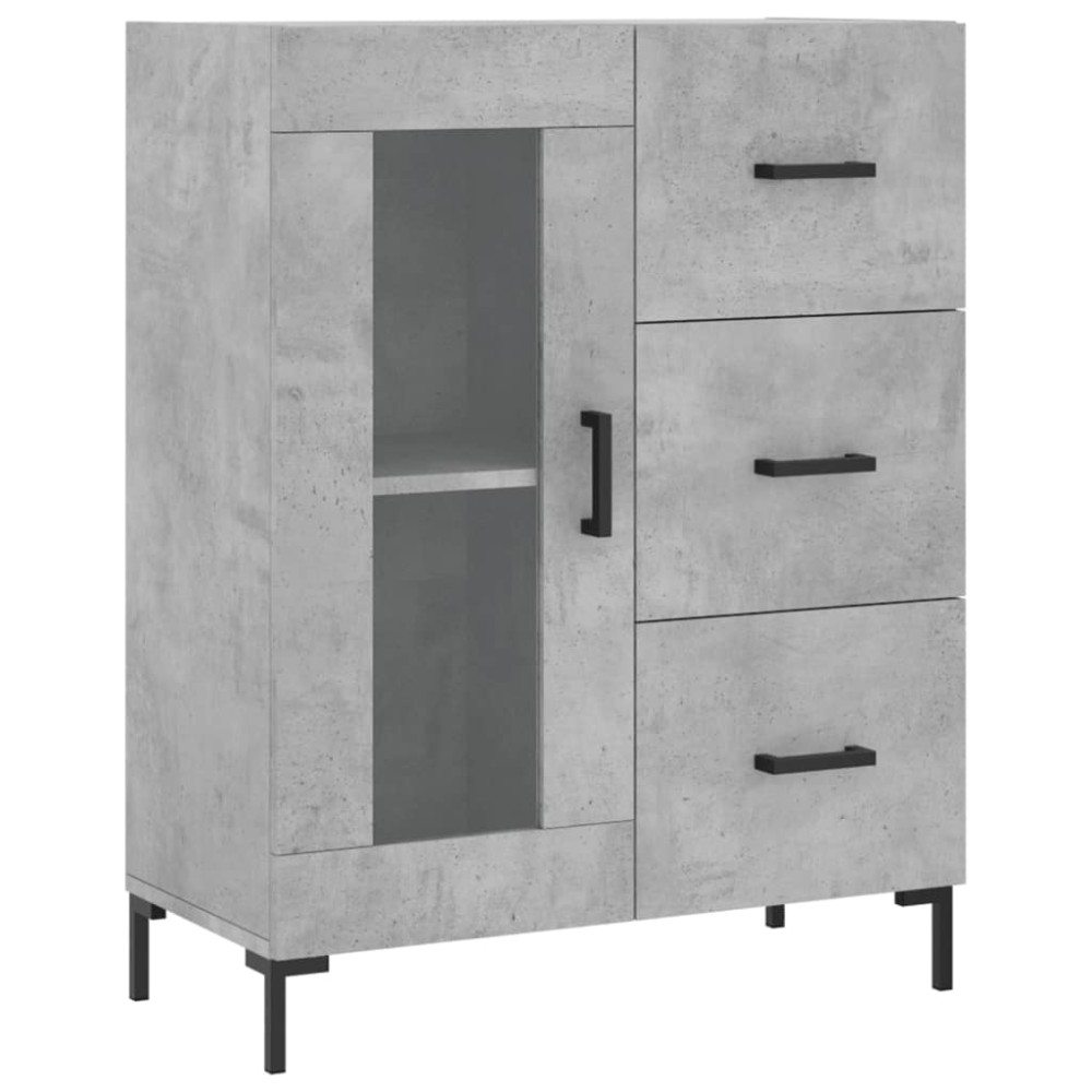 vidaXL Ντουλάπι Γκρι Σκυροδέματος 69,5x34x90 εκ. Επεξεργασμένο Ξύλο