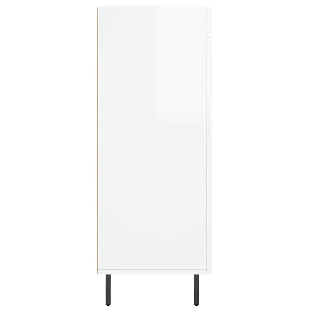 vidaXL Ντουλάπι Γυαλιστερό Λευκό 69,5x34x90 εκ. Επεξεργασμένο Ξύλο