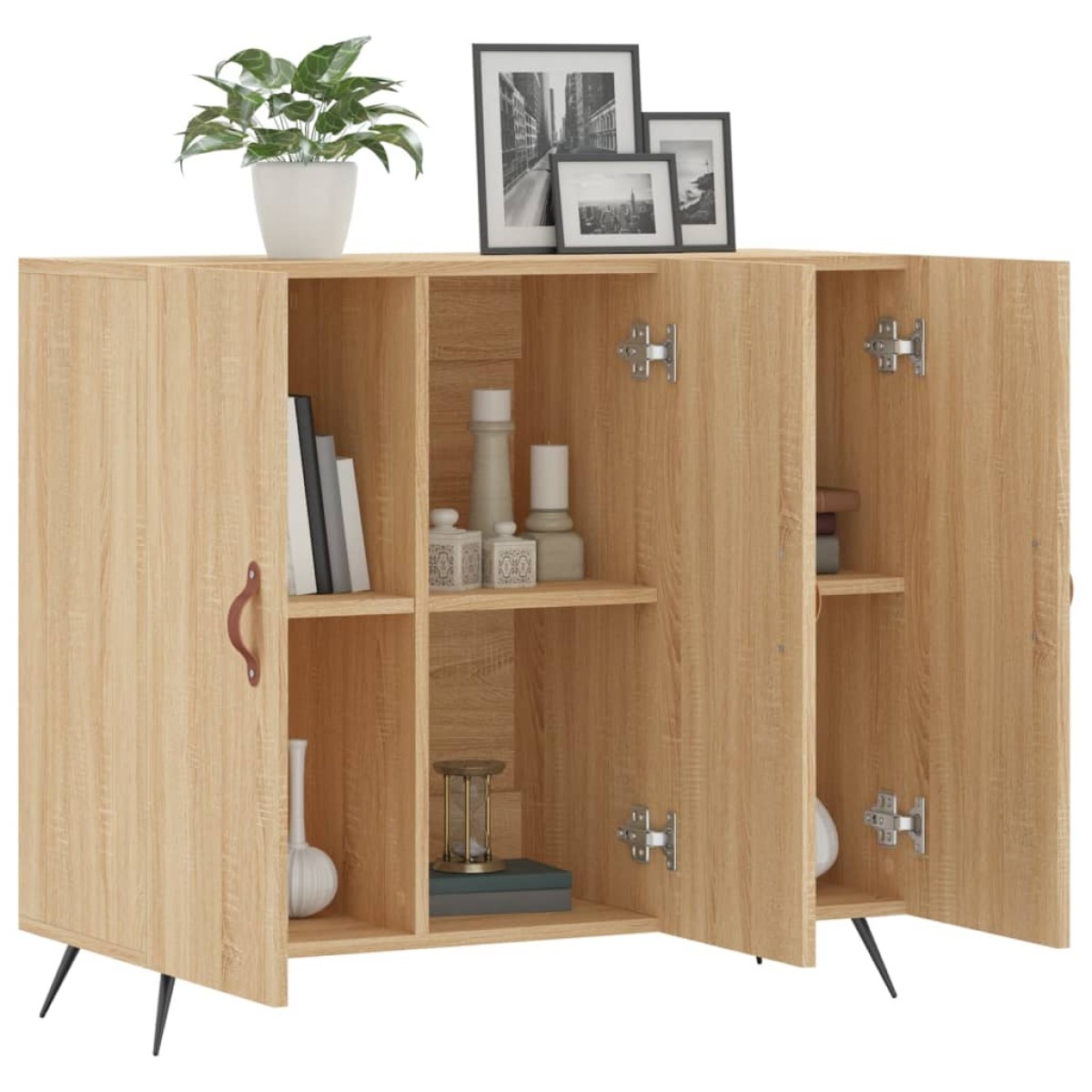 vidaXL Ντουλάπι Sonoma δρυς 90x34x80 εκ. Επεξεργασμένο Ξύλο