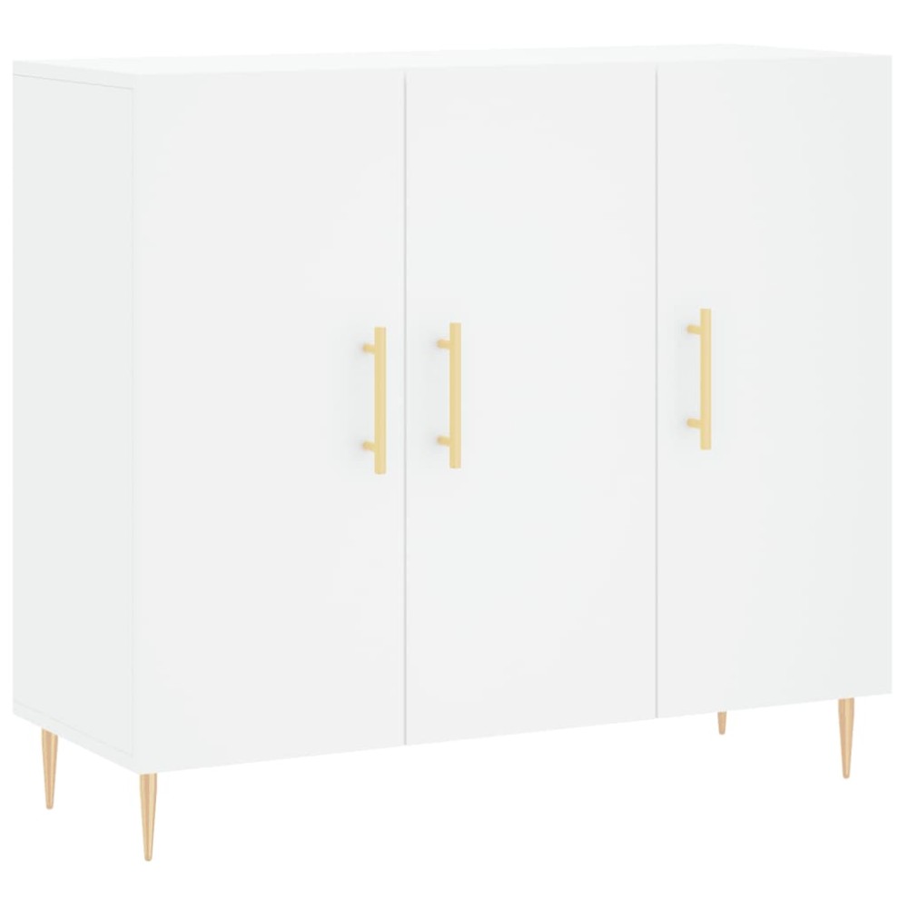 vidaXL Μπουφές Λευκός 90 x 34 x 80 εκ. από Επεξεργασμένο Ξύλο