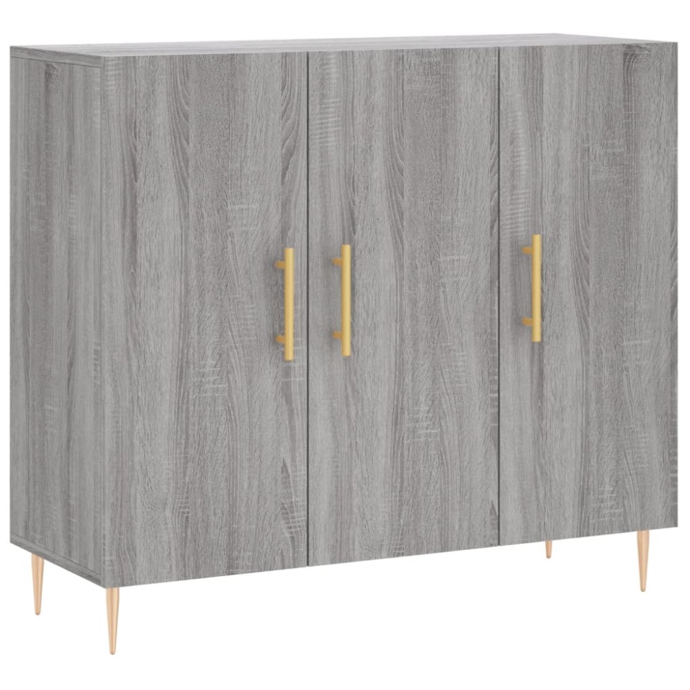 vidaXL Ντουλάπι Γκρι Sonoma 90 x 34 x 80 εκ. από Επεξεργασμένο Ξύλο