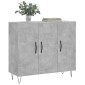 vidaXL Ντουλάπι Γκρι Σκυροδέματος 90x34x80 εκ. Επεξεργασμένο Ξύλο