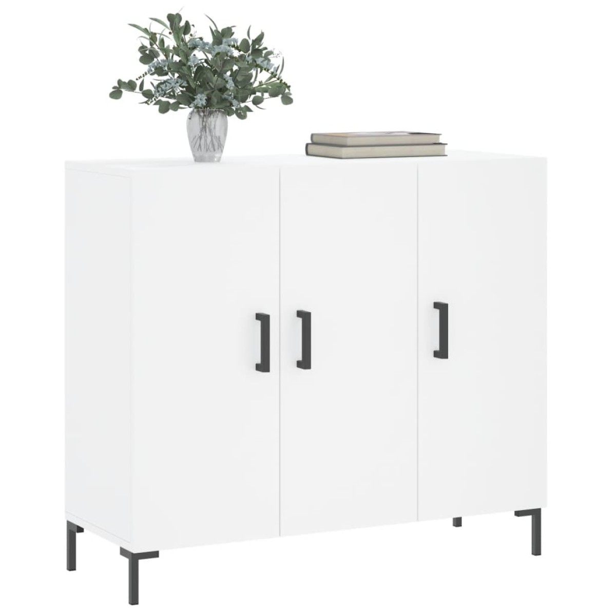 vidaXL Μπουφές Λευκός 90 x 34 x 80 εκ. από Επεξεργασμένο Ξύλο