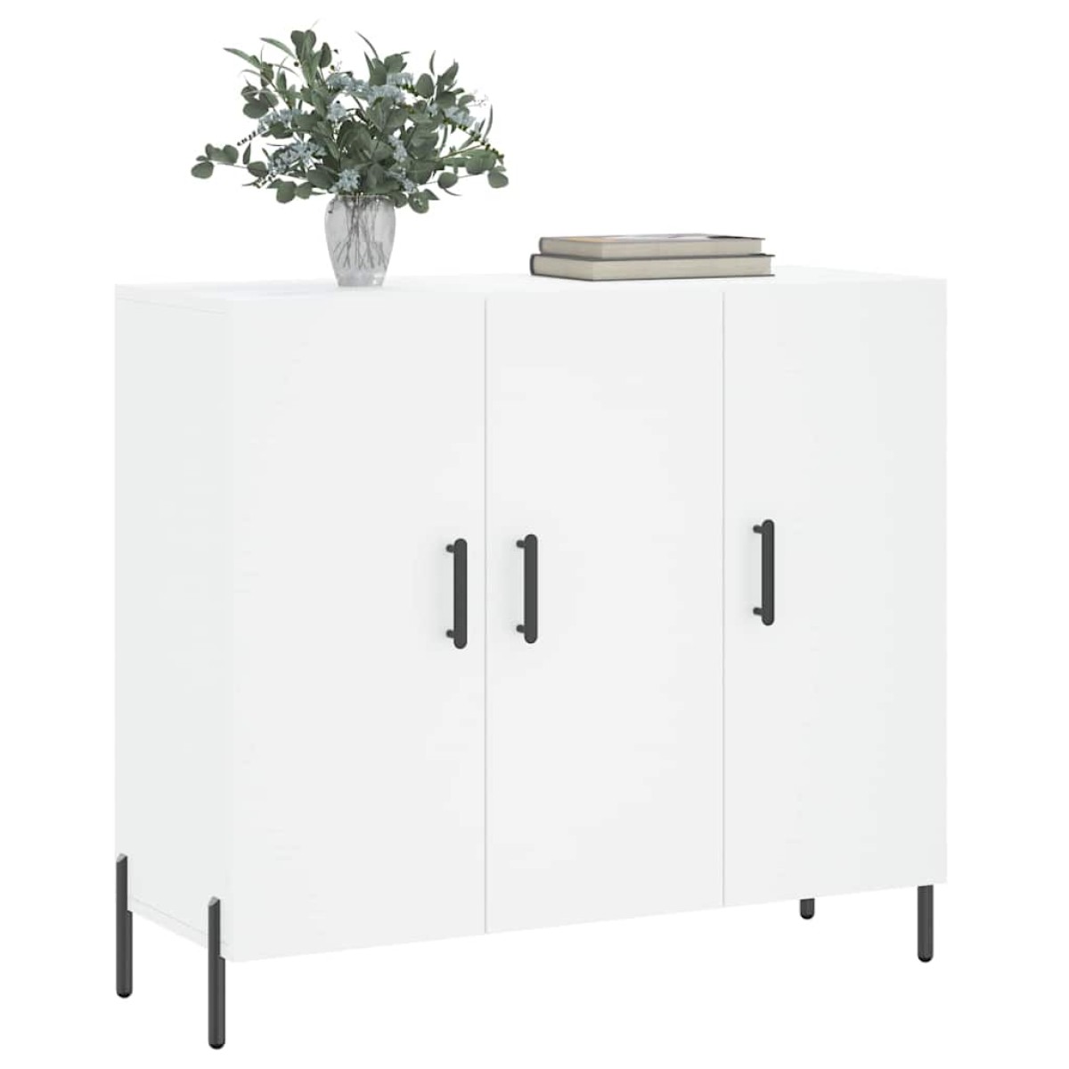 vidaXL Μπουφές Λευκός 90 x 34 x 80 εκ. από Επεξεργασμένο Ξύλο